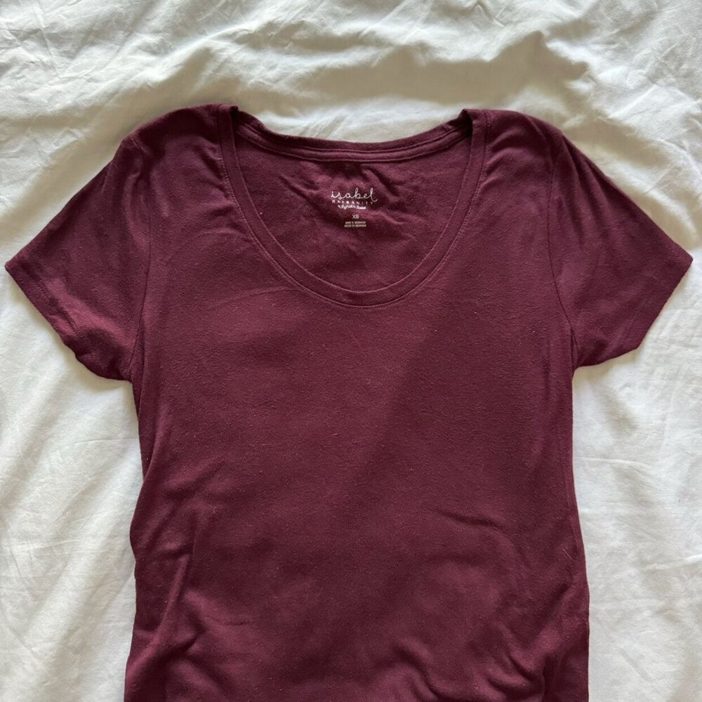 Isabel Maternity Maroon Tee